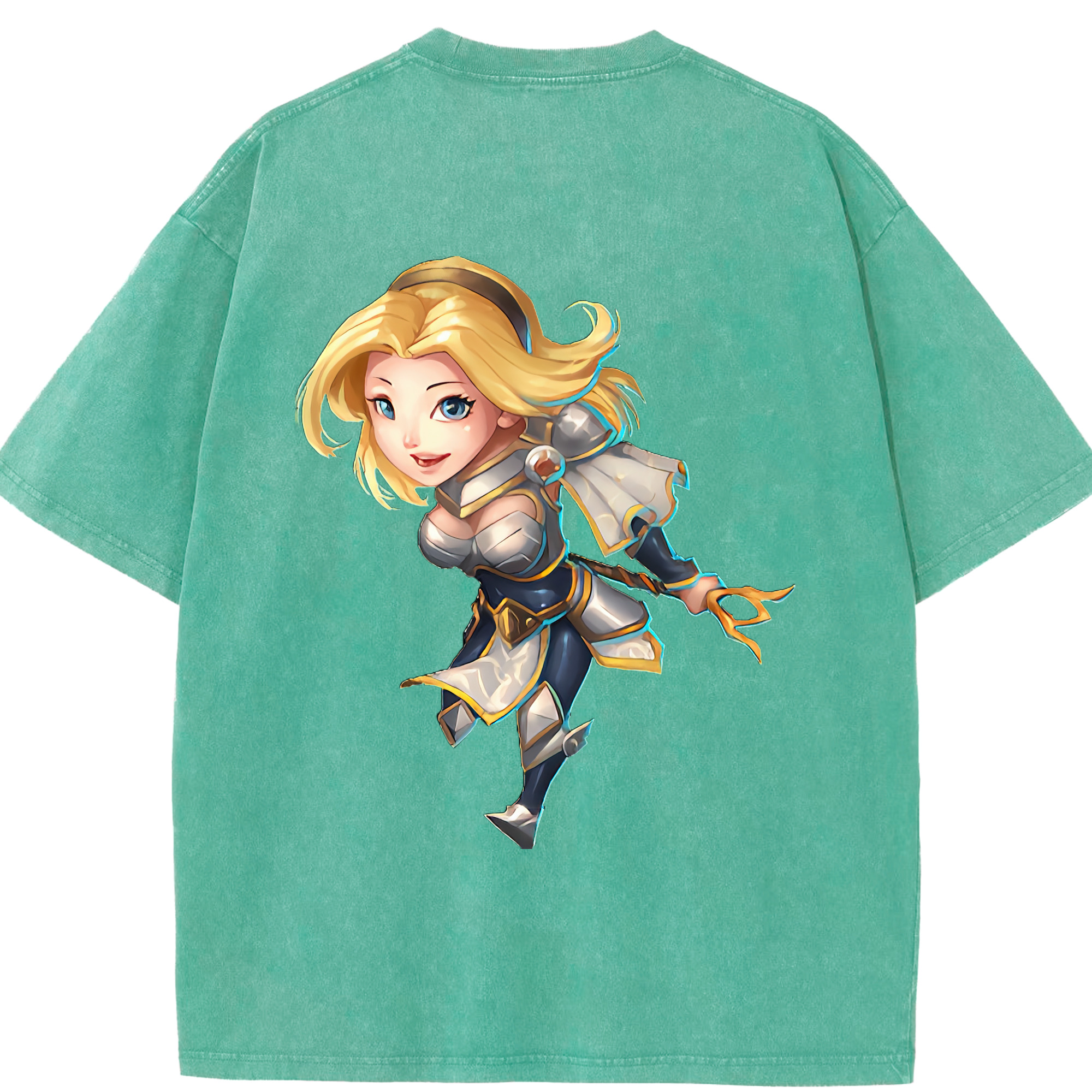 リーグ・オブ・レジェンド League of Legends LOL 綿100% ヴィンテージ風 半袖Tシャツ（背面プリント）